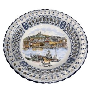 NEM France Marseille Le Vieux Port Lace 9" Plate